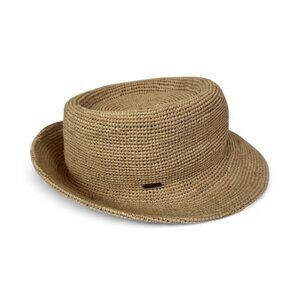 Brixton Women's XS/S Trilby Hat Raffia Tan EUC
